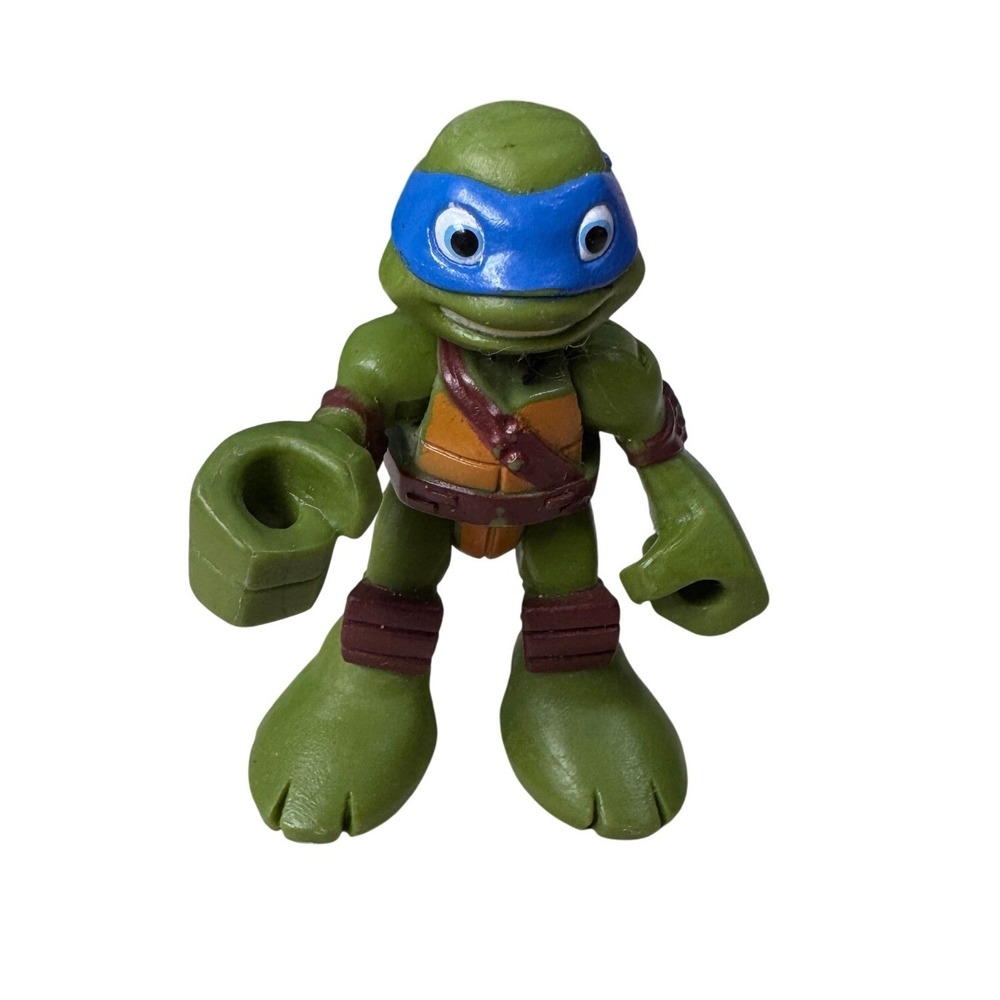 Nickelodeon TMNT Leonardo Mini Figure Green Blue Mask Ninja Turtles Toy